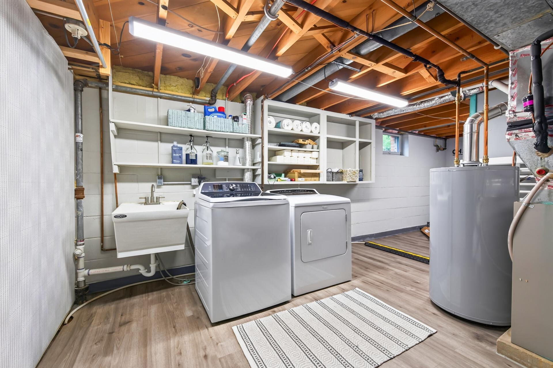 Spacious laundry room