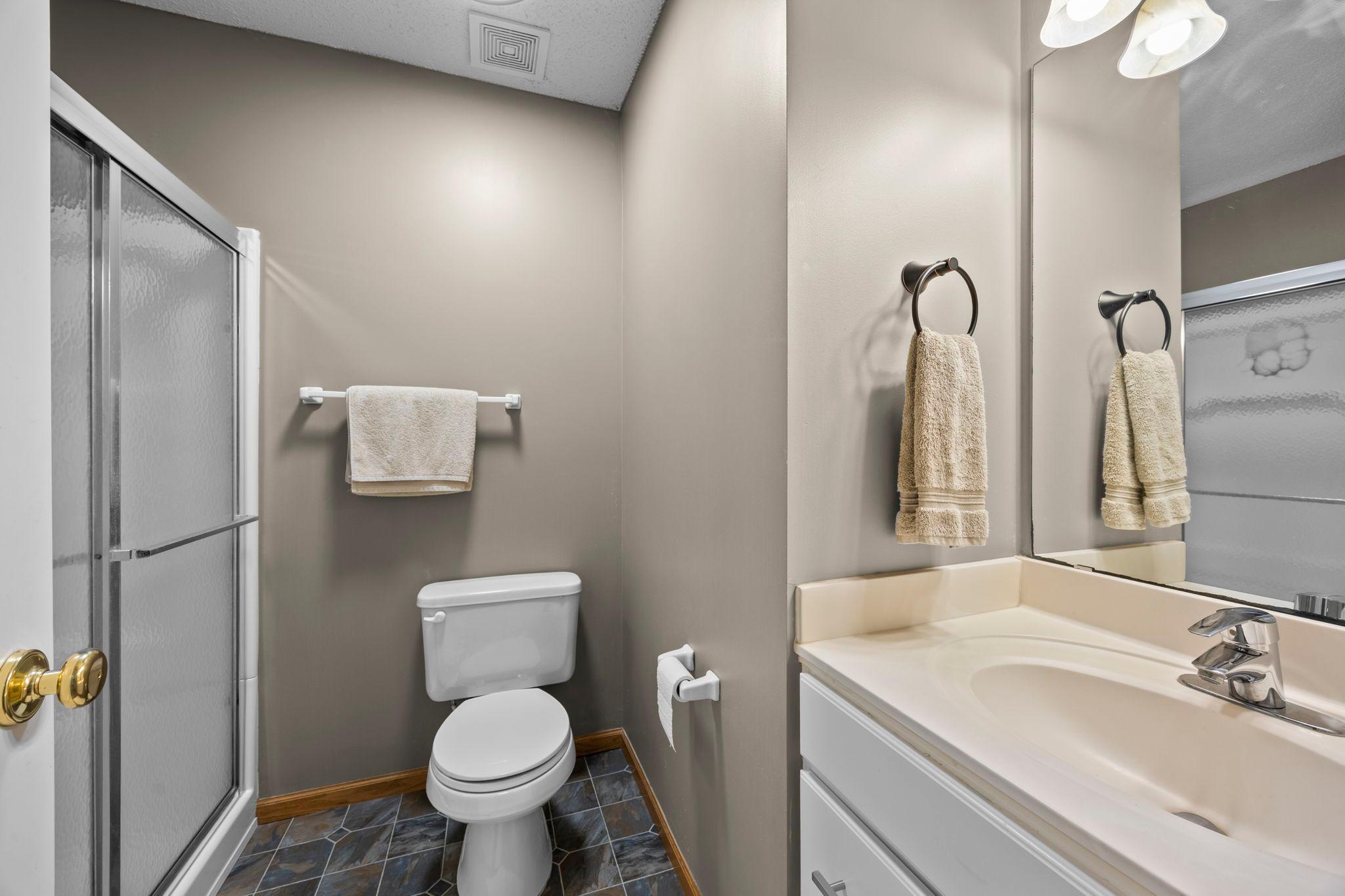 Additional bathroom with walk-in shower!