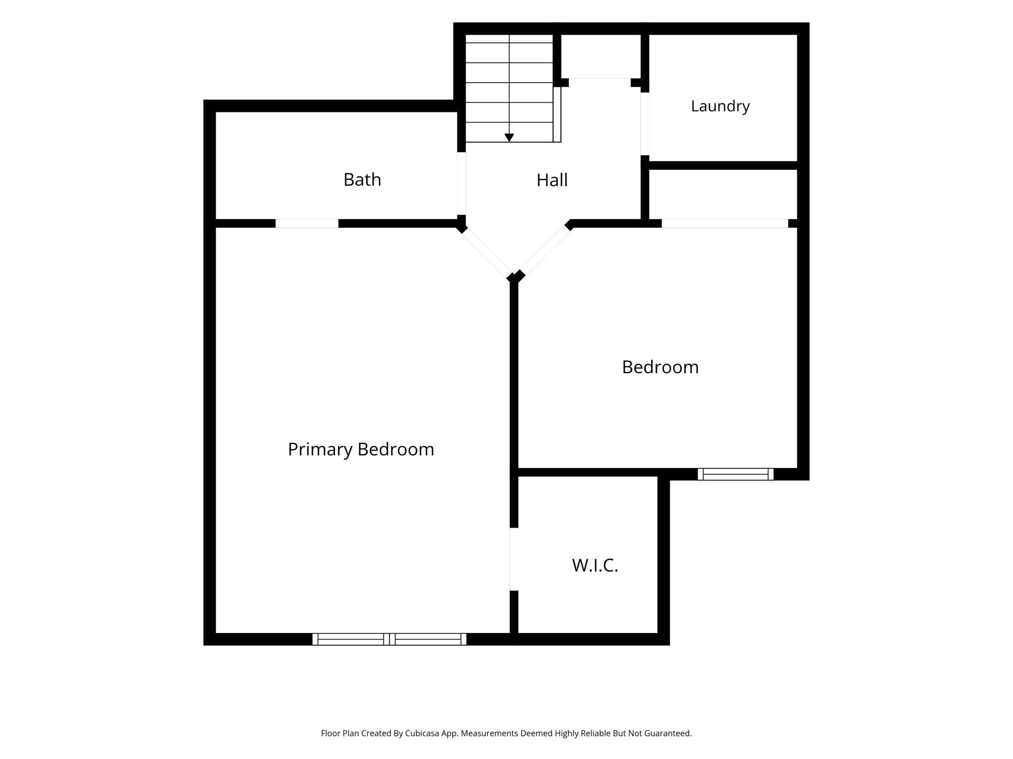 Upper level floorplan.
