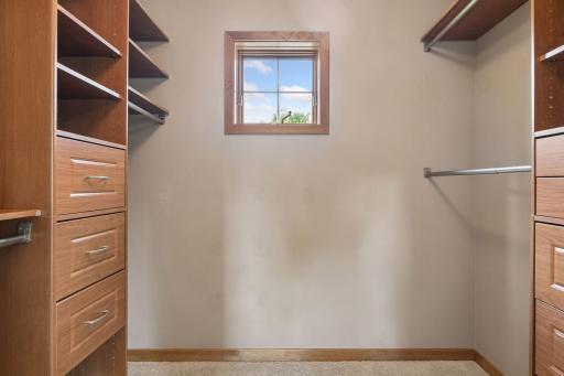 Custom built walk in closet