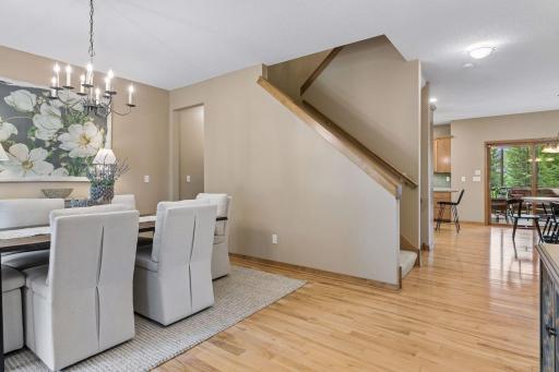 Hardwood floor continues
