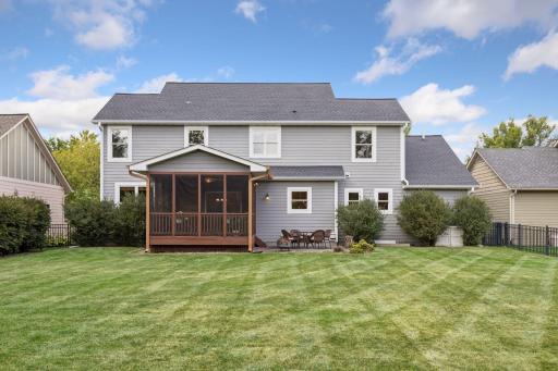 Fully fenced in yard