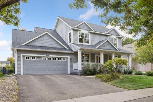 Tandem 3 car garage and great front porch