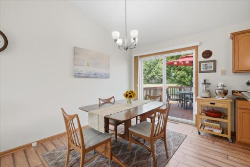 Convenient access to the rear deck makes grilling and dining alfresco effortless, perfect for enjoying warm Midwest summer evenings.