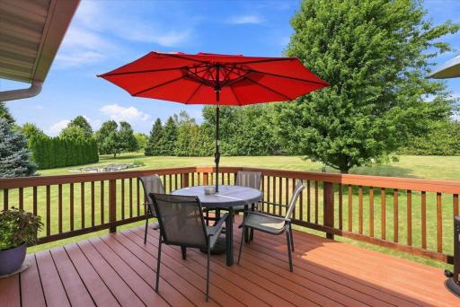 Enjoy peaceful views of the treed rear yard, abundant wildlife, and distant farm fields that evoke the simple beauty and slower pace of a bygone era.