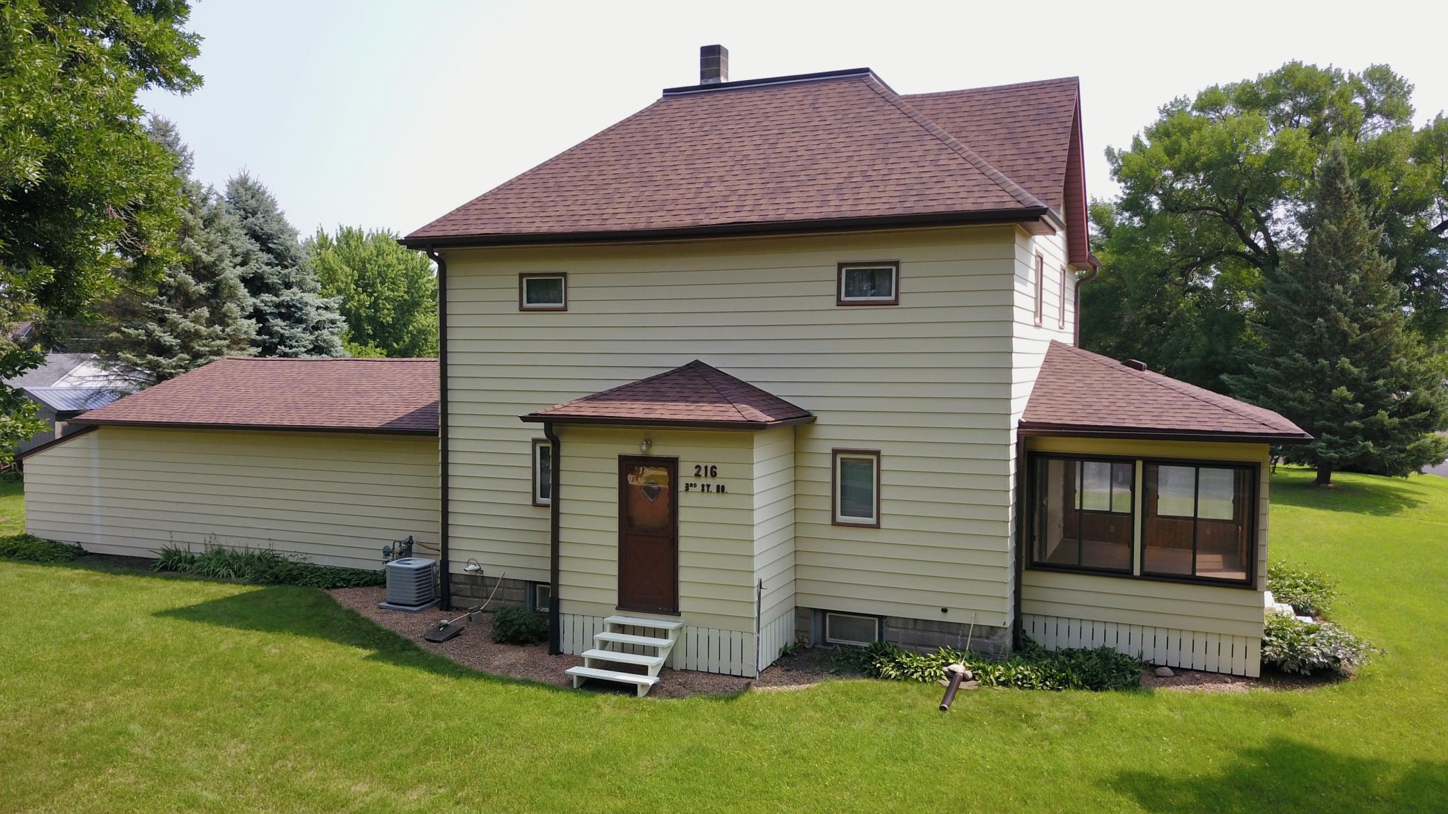 View from the outside of the back entry