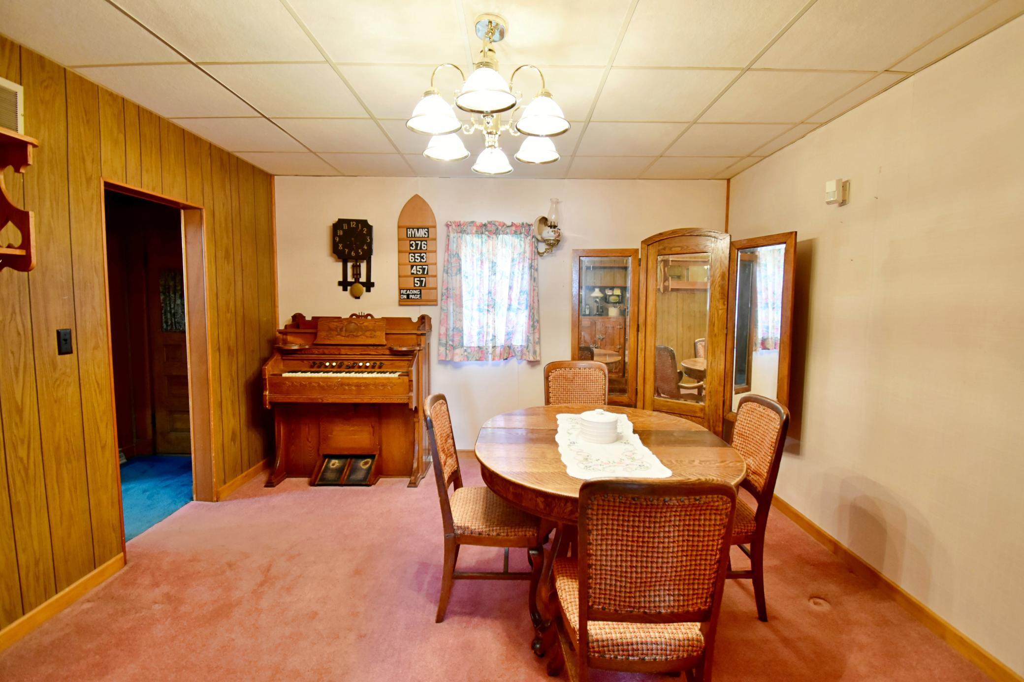 Just outside the kitchen is your dining room area