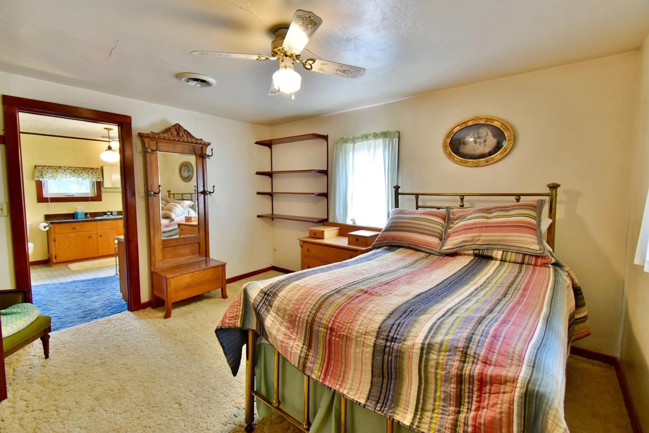 The primary bedroom also has access to the full bathroom