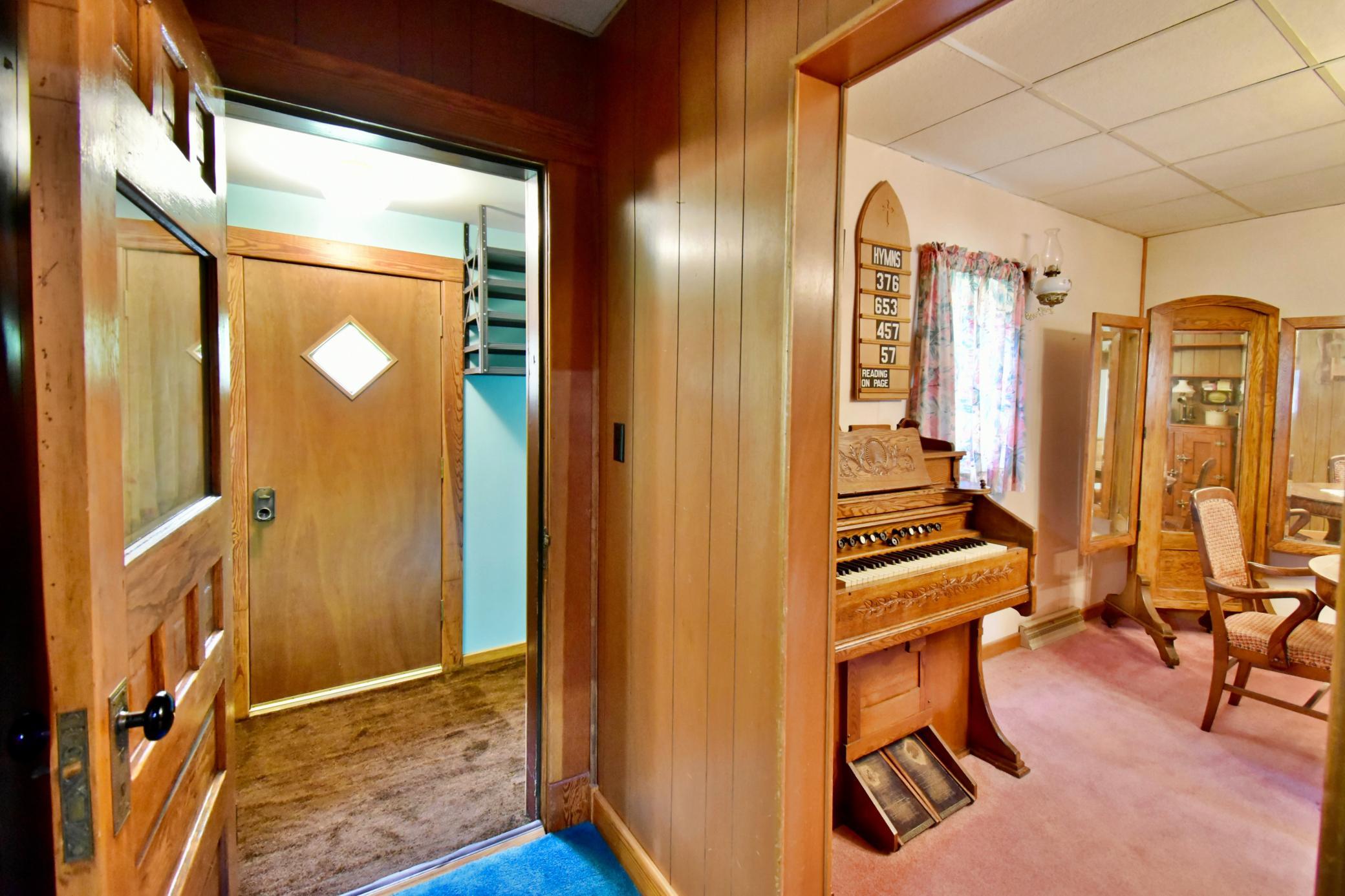 Between the dining area and living room is another entrance