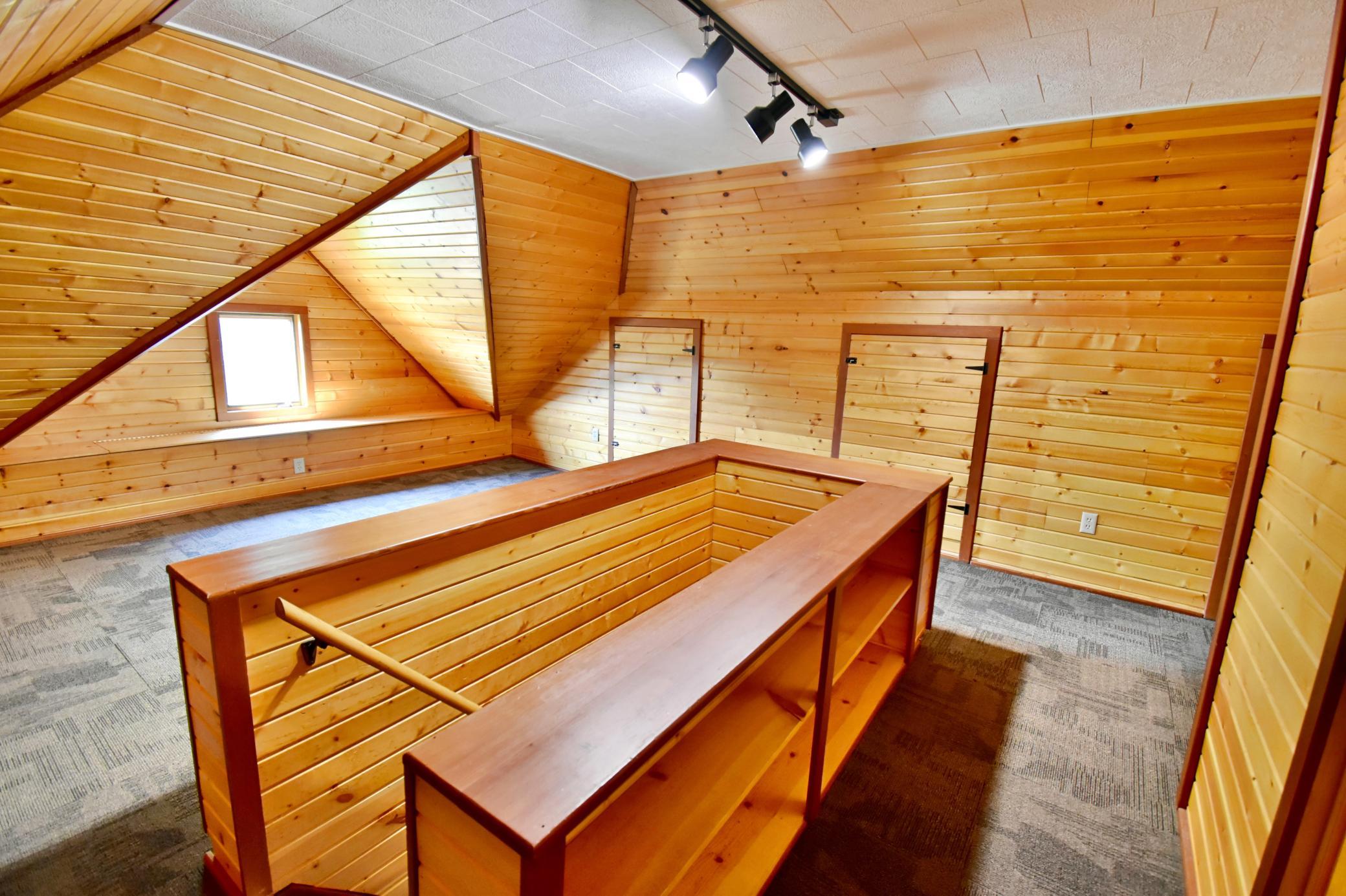 The third level is a walk up loft area!