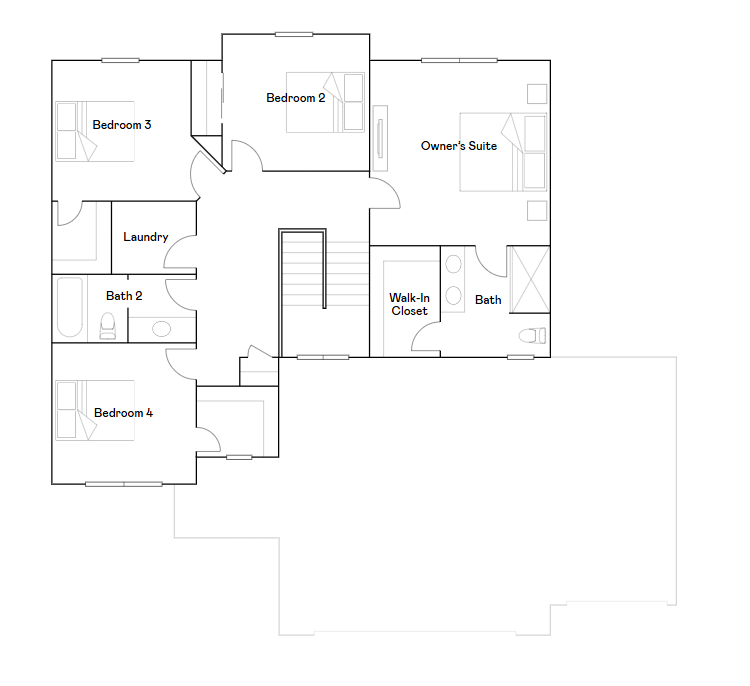 Vanderbilt upper level floorplan.
