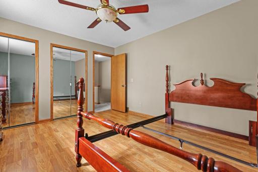 Master bedroom has double closets