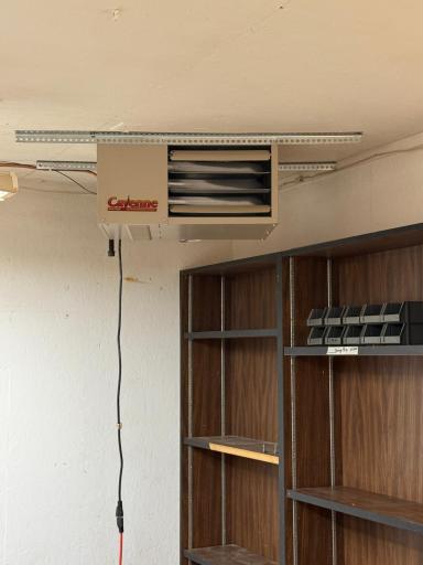 Gas shop heater.