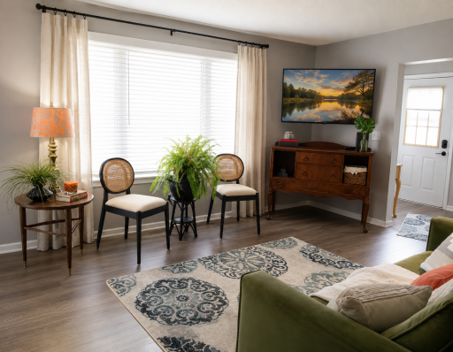 Large bright livingroom window