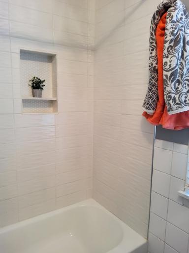 Updated tiled bathroom