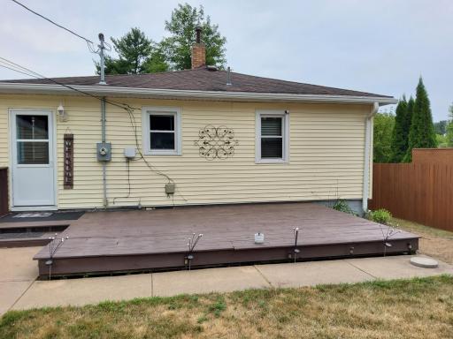 Large stained deck