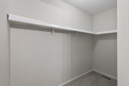 Spacious walk-in closet with plenty of storage