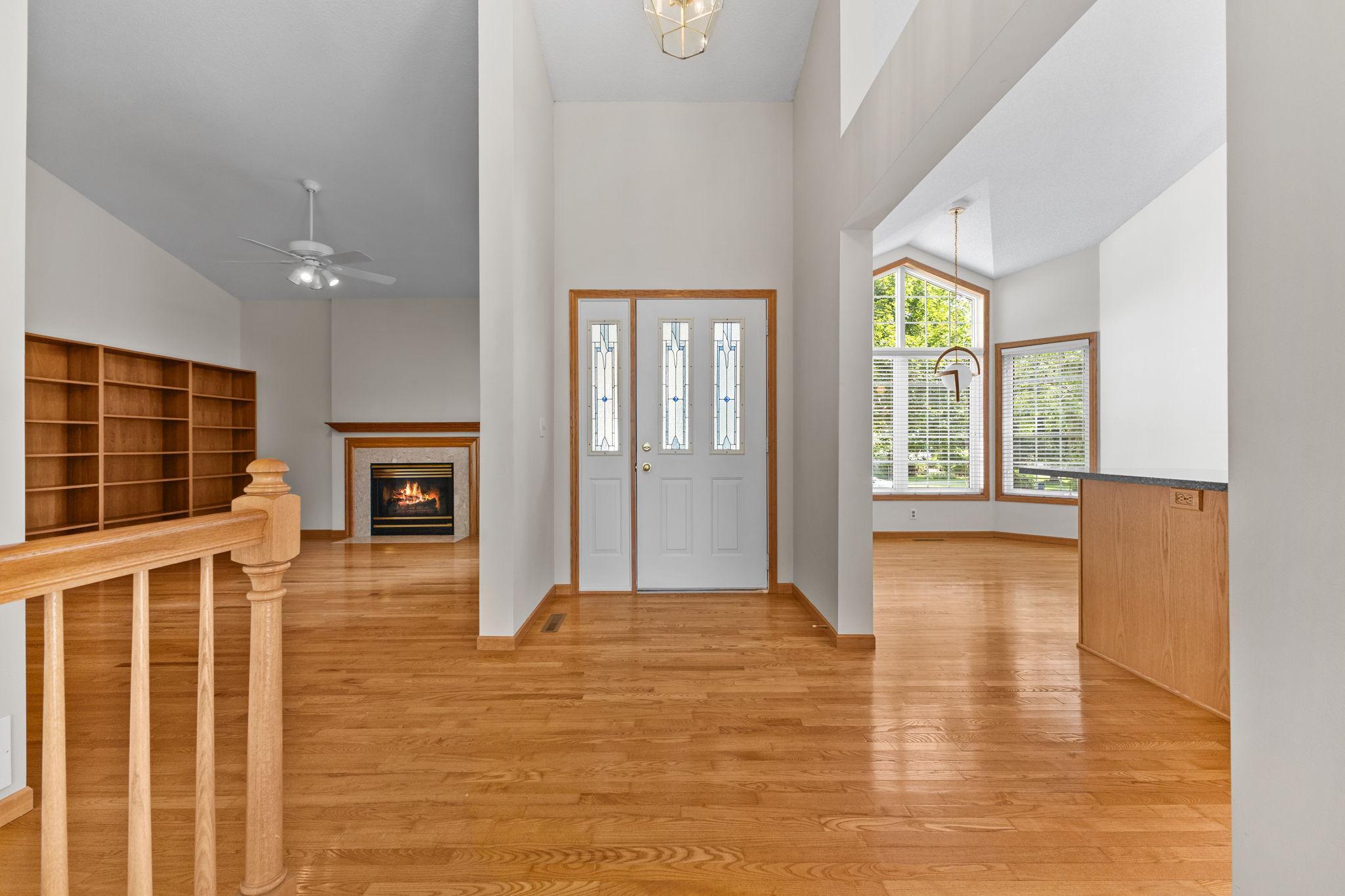 Bright foyer opens to the spacious, light-filled main level.