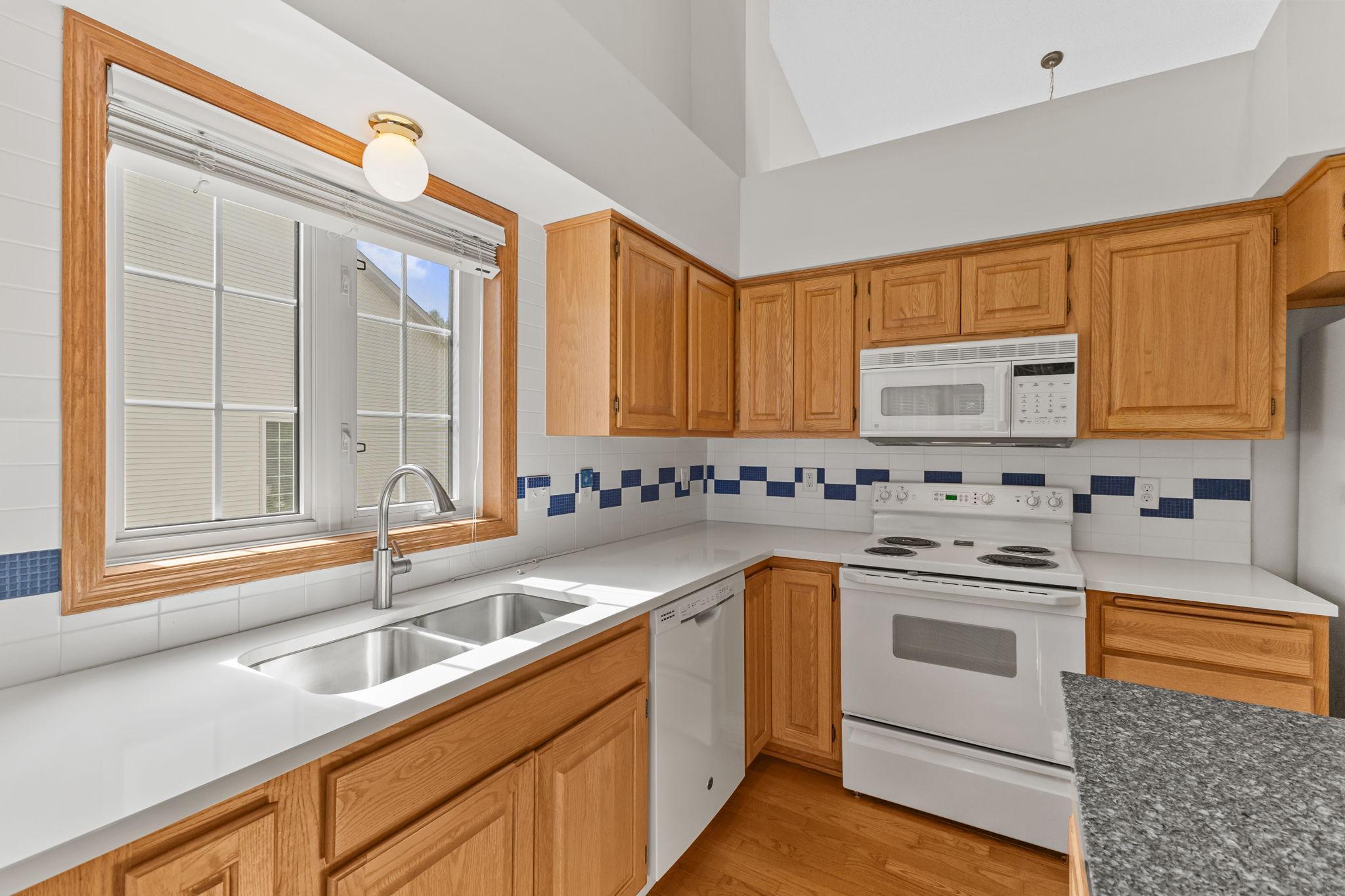 All white appliances create a clean, cohesive look.