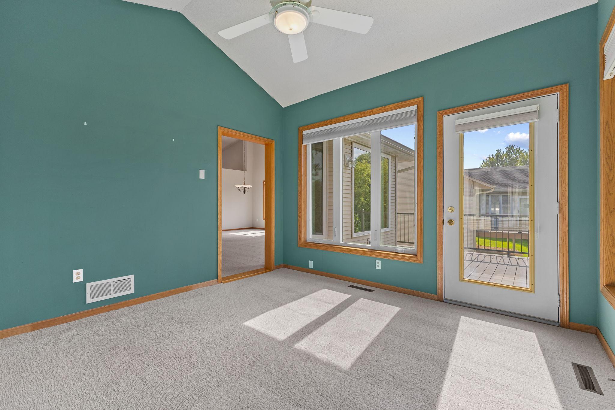 Convenient access to the private deck.