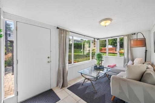 This room conveniently connects the garage, main living areas and backyard.