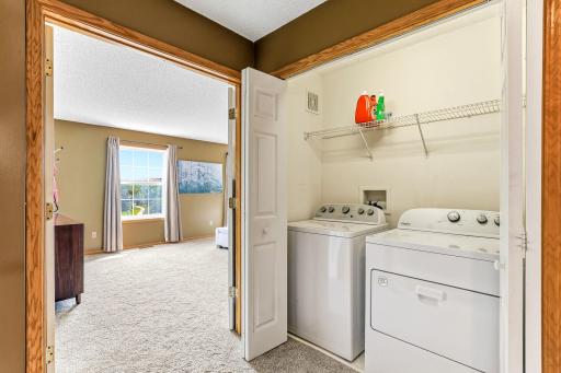 A convenient upper-level laundry