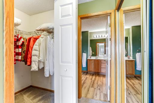 Master suite with double closet