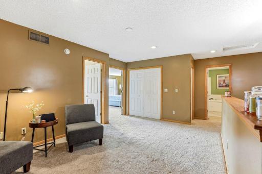 a versatile loft, perfect for a home office, entertainment area, or additional living space