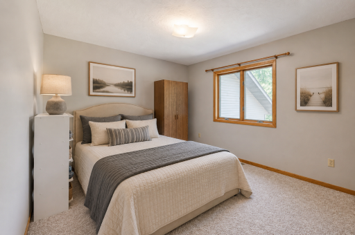 Second bedroom - virtually staged to showcase decor