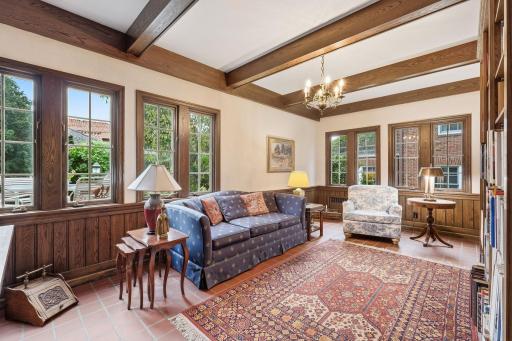 The light-filled den is situated just off the Living Room