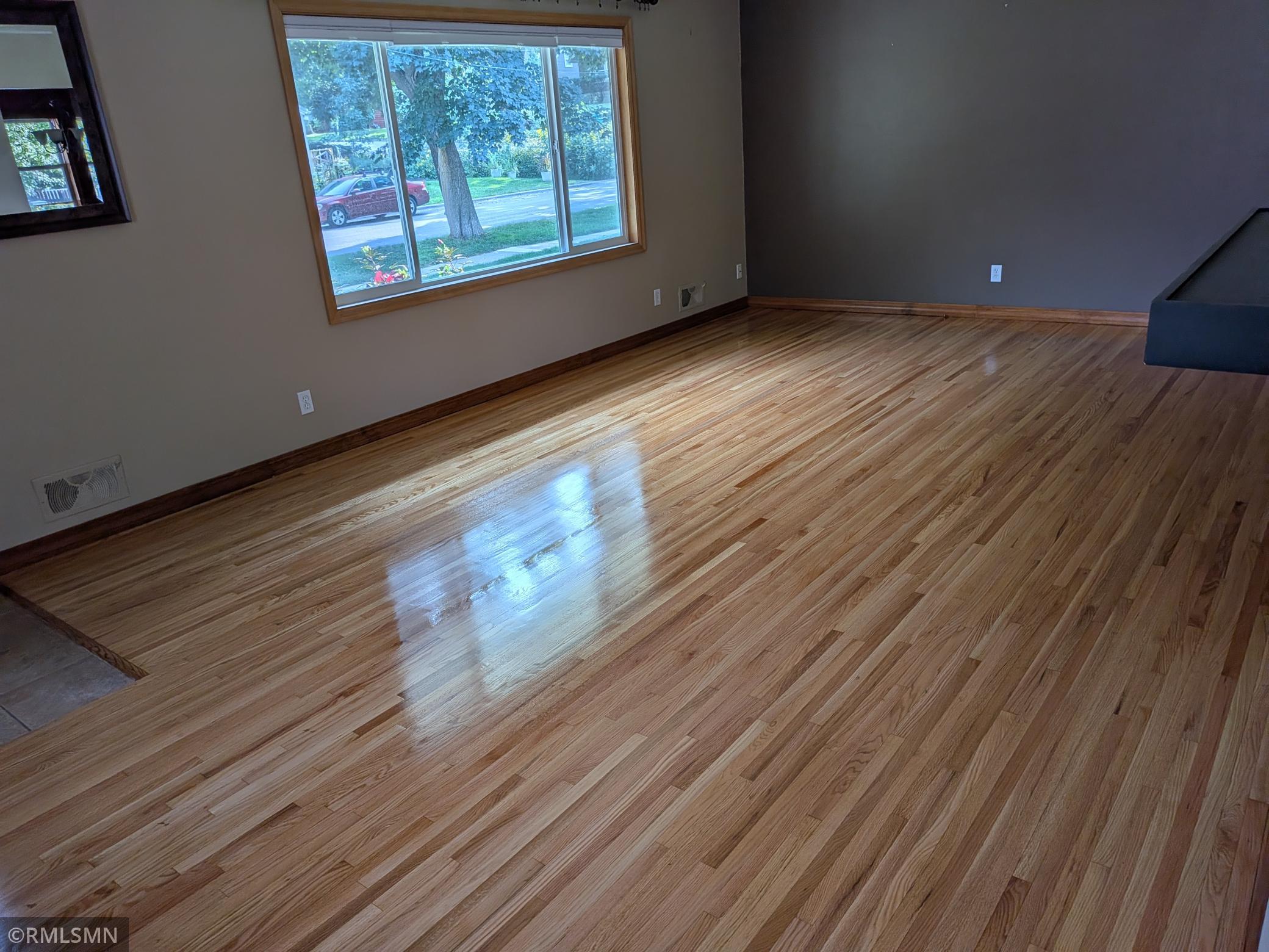 Living Room - Refinished Hardwood floors throughout