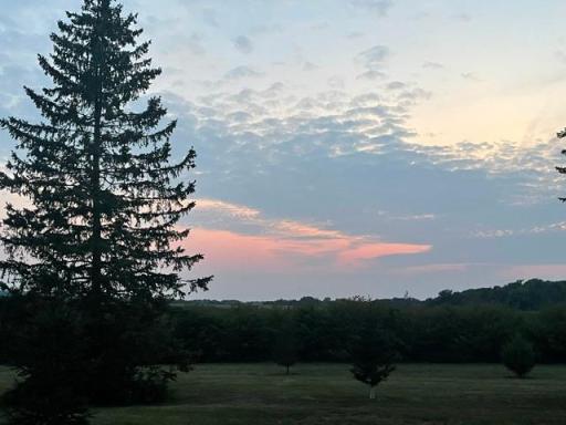 Sunset time gives you views across all the farmers crop