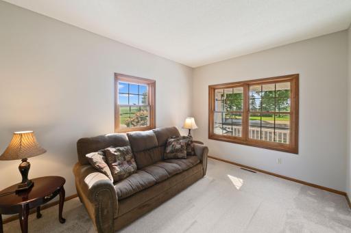 This flex room space offers room for a piano as well