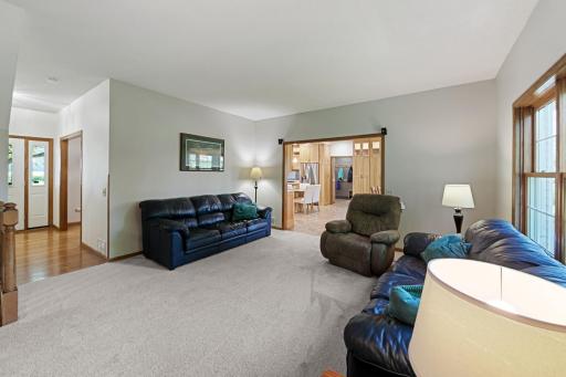 Generous sized family room off kitchen with 3 wide window. Enjoy the sunrises from this room