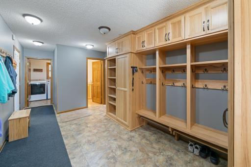 Benches, lockers, coat cap hooks/ room for all seasons of outwear