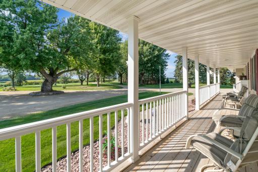 Front Porch spacious enough to offer multiple seating opportunities