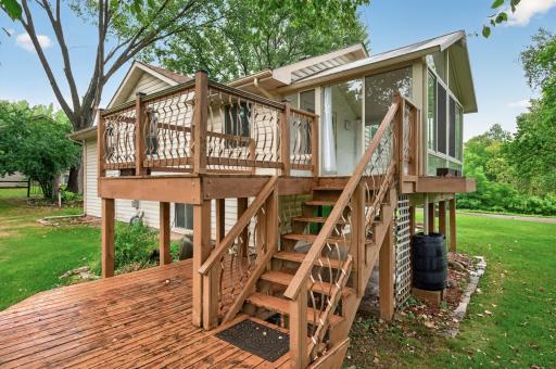 Step out of the sun room onto your deck to grill or just enjoy the outdoors