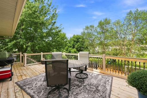 Enjoy the great outdoors on this wonderfully sized deck.