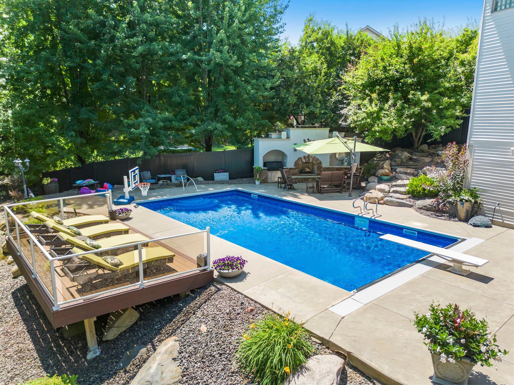 Fully fenced and beautifully landscaped, this private retreat is surrounded by mature trees and offers an incredible setting for relaxing and entertaining.