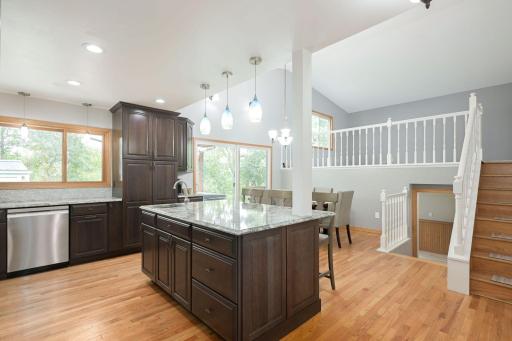 Views of the Kitche, Dining, Living Room and Family Room in Lower Level