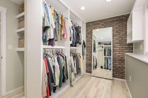 Flex room or currently the Lower-level bedroom walk-in closet