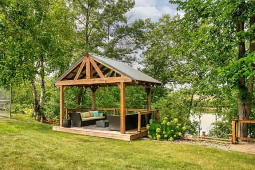 Gazebo to enjoy peaceful lake views.