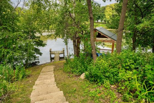 Steps to the lake gazebo and dock
