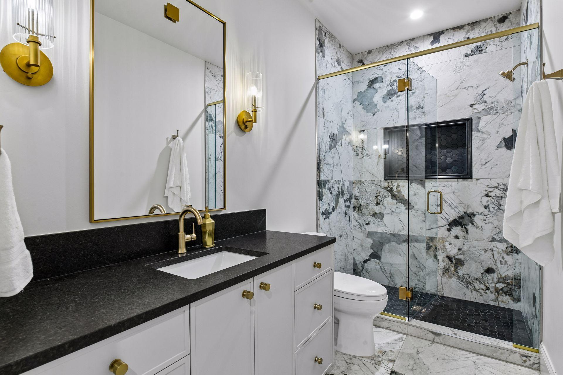 Lower Level Full bathroom offering designer finishes