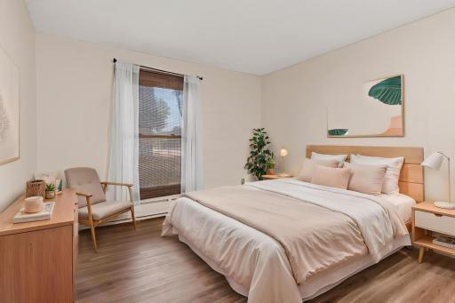 Bedroom furniture virtually staged