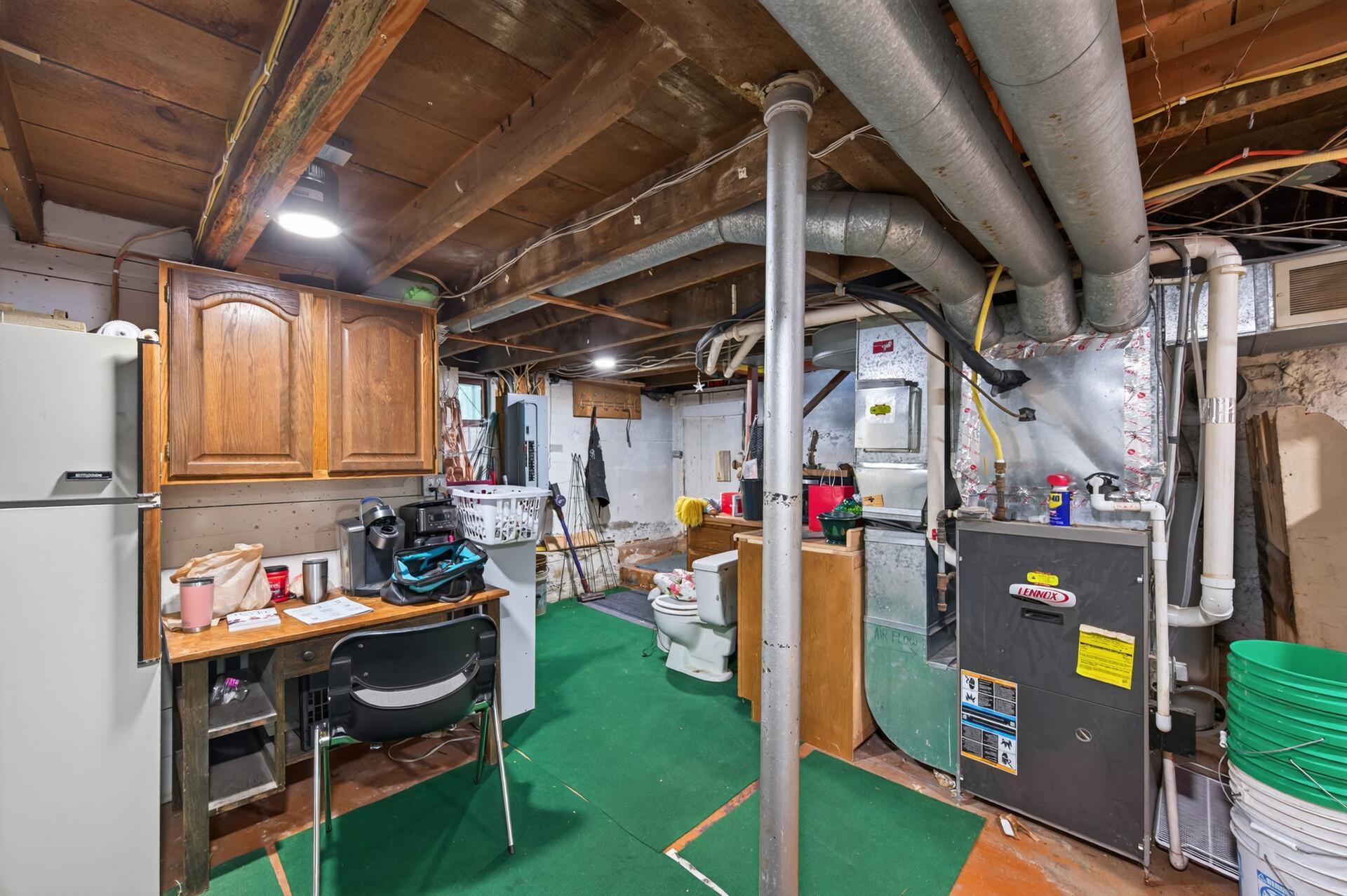 Basement shop area