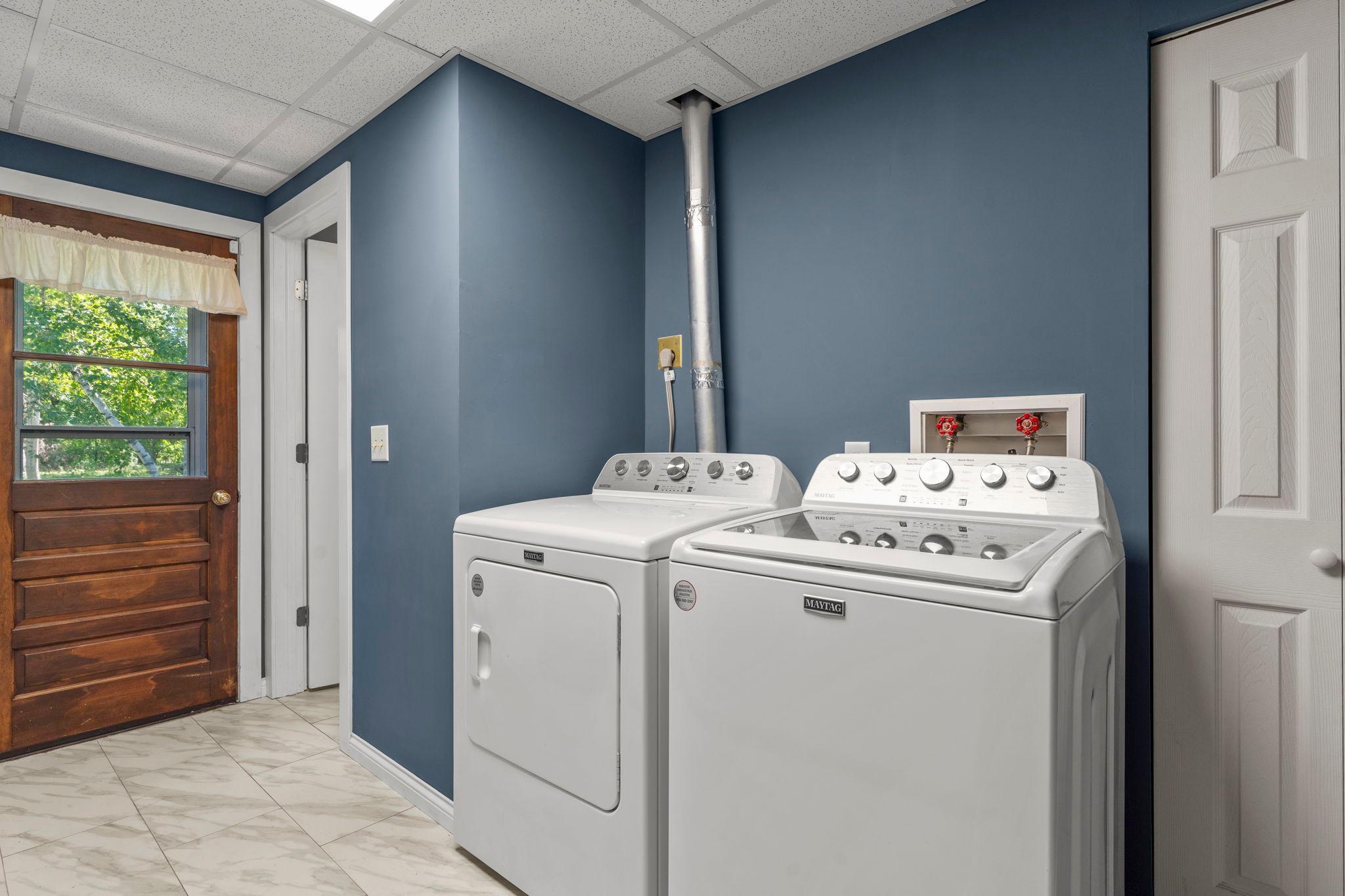 New Maytag Washer and Dryer and additional Cabinetry