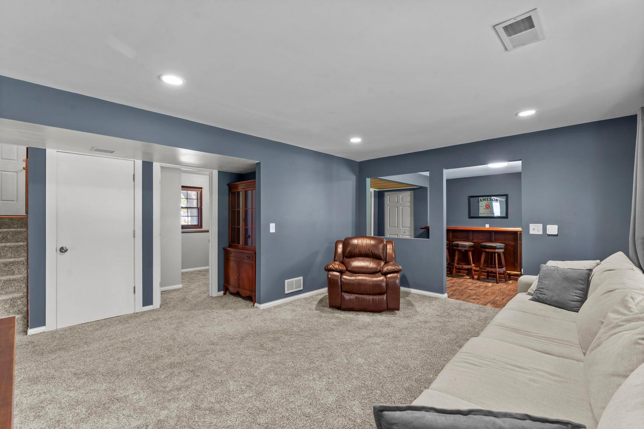 Family Room view of the Flex Room