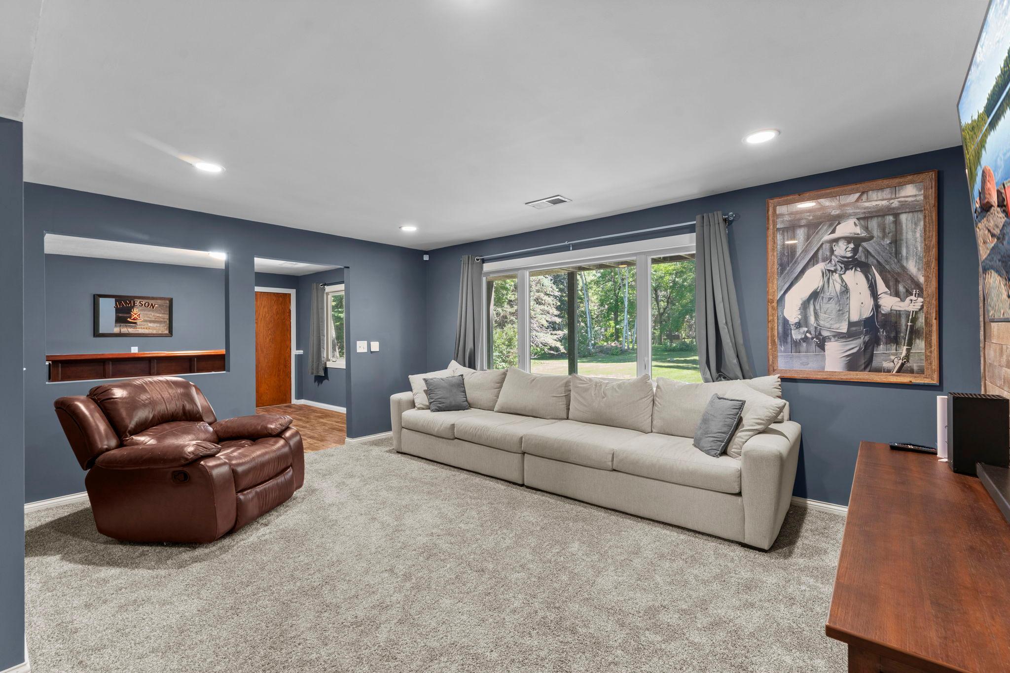 Family Room with New Windows!
