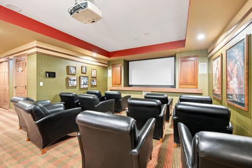 Theater area where you can enjoy regularly scheduled movie nights!